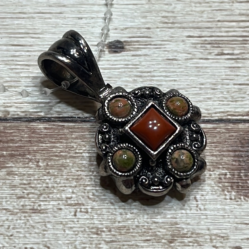 Reversible Jasper Stone Pendant